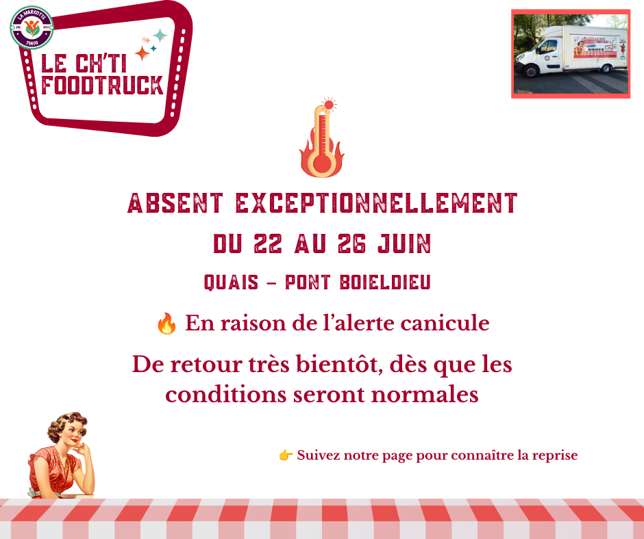 Une absence exceptionnelle du 22 au 26 juin